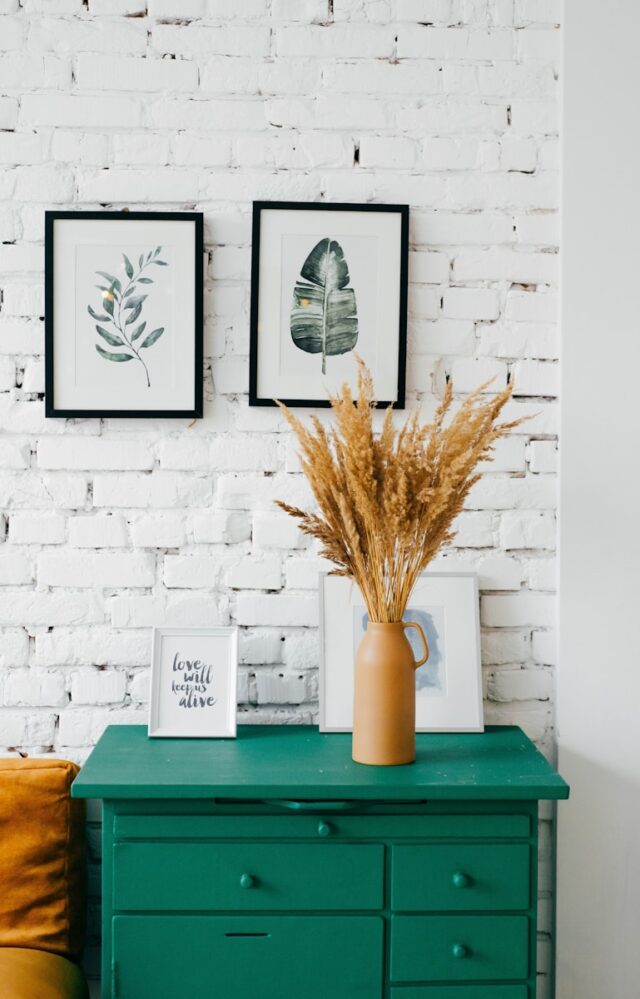 teal wooden drawer dresser